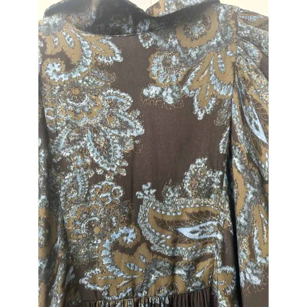 Free People M Say You Love Me Babydoll Tunic Dress Paisley Boho Fairy Grunge D49